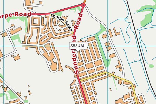 SR8 4AU map - OS VectorMap District (Ordnance Survey)