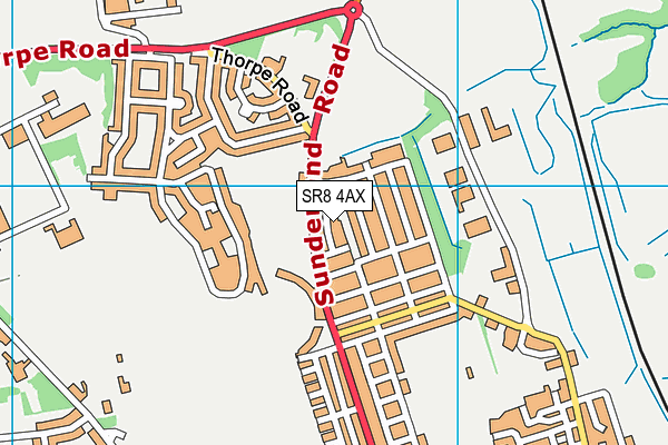 SR8 4AX map - OS VectorMap District (Ordnance Survey)