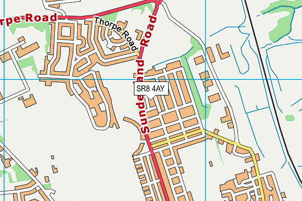 SR8 4AY map - OS VectorMap District (Ordnance Survey)