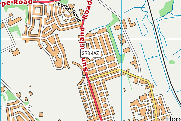 SR8 4AZ map - OS VectorMap District (Ordnance Survey)