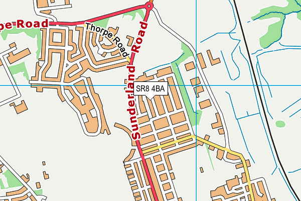 SR8 4BA map - OS VectorMap District (Ordnance Survey)