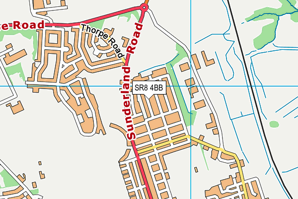 SR8 4BB map - OS VectorMap District (Ordnance Survey)