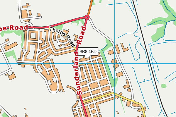 SR8 4BD map - OS VectorMap District (Ordnance Survey)