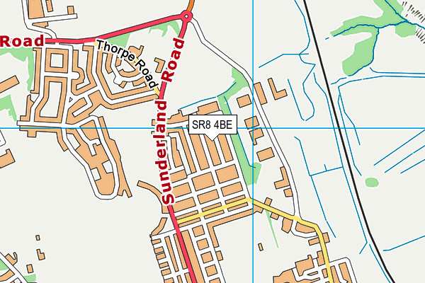 SR8 4BE map - OS VectorMap District (Ordnance Survey)