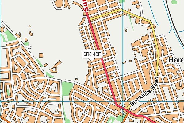 SR8 4BF map - OS VectorMap District (Ordnance Survey)