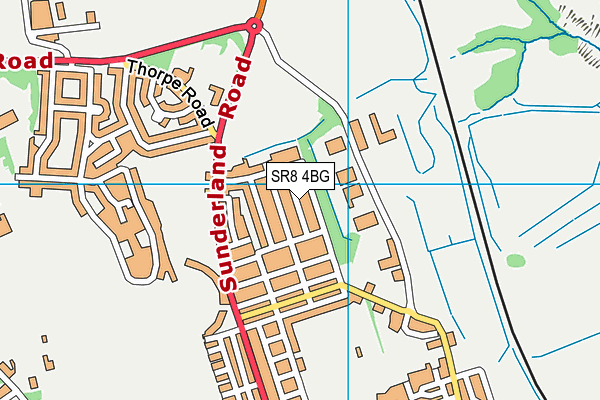 SR8 4BG map - OS VectorMap District (Ordnance Survey)