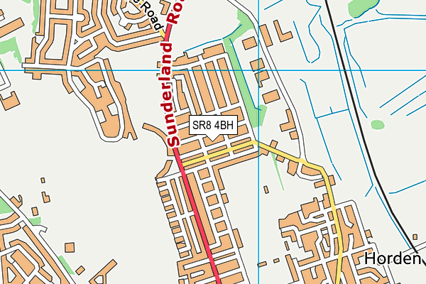 SR8 4BH map - OS VectorMap District (Ordnance Survey)