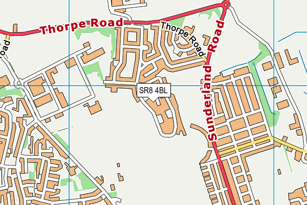 SR8 4BL map - OS VectorMap District (Ordnance Survey)