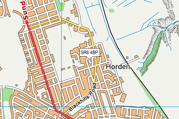 SR8 4BP map - OS VectorMap District (Ordnance Survey)