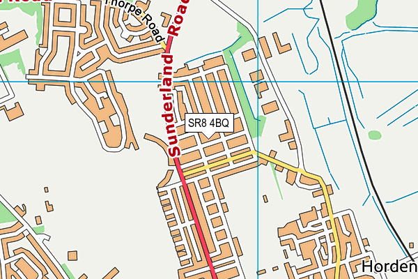 SR8 4BQ map - OS VectorMap District (Ordnance Survey)