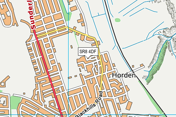 SR8 4DF map - OS VectorMap District (Ordnance Survey)