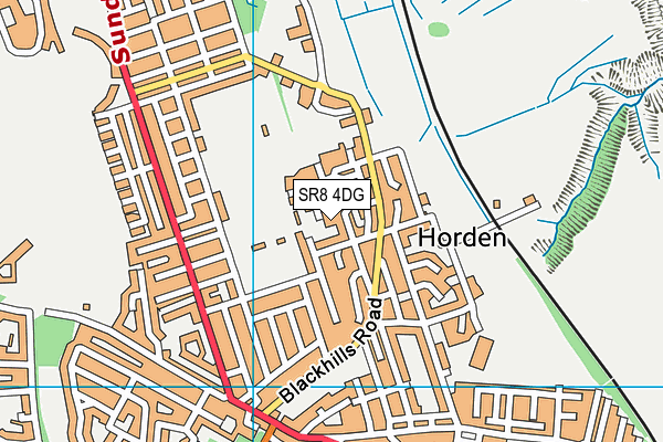 SR8 4DG map - OS VectorMap District (Ordnance Survey)