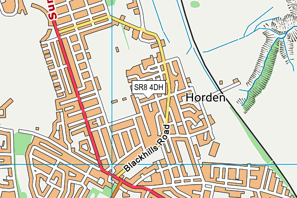 SR8 4DH map - OS VectorMap District (Ordnance Survey)