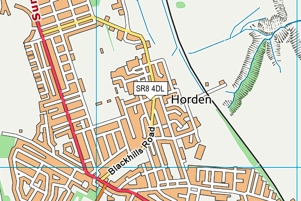 SR8 4DL map - OS VectorMap District (Ordnance Survey)