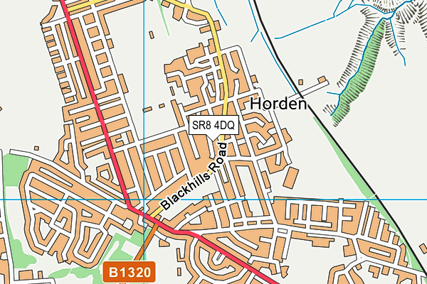 SR8 4DQ map - OS VectorMap District (Ordnance Survey)