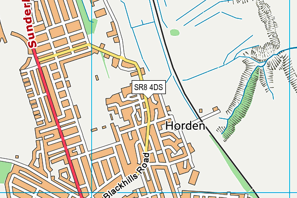 SR8 4DS map - OS VectorMap District (Ordnance Survey)