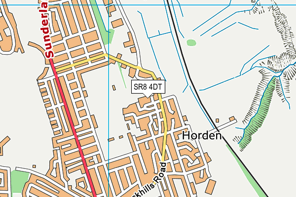SR8 4DT map - OS VectorMap District (Ordnance Survey)