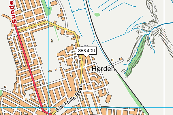 SR8 4DU map - OS VectorMap District (Ordnance Survey)