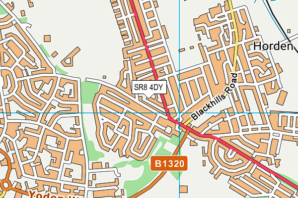 SR8 4DY map - OS VectorMap District (Ordnance Survey)