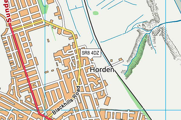 SR8 4DZ map - OS VectorMap District (Ordnance Survey)