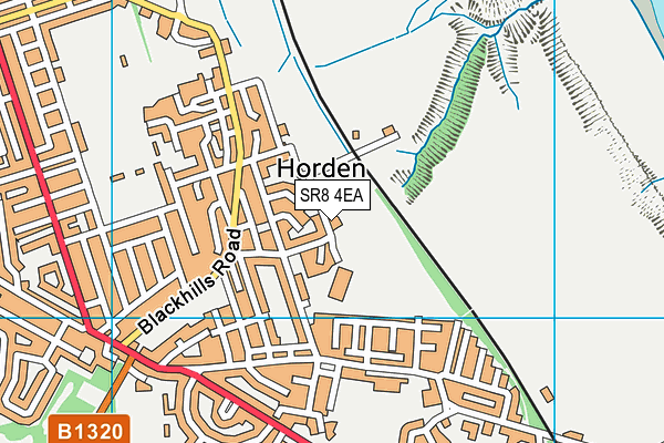 SR8 4EA map - OS VectorMap District (Ordnance Survey)