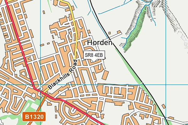 SR8 4EB map - OS VectorMap District (Ordnance Survey)