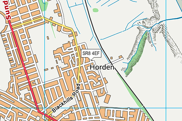 SR8 4EF map - OS VectorMap District (Ordnance Survey)