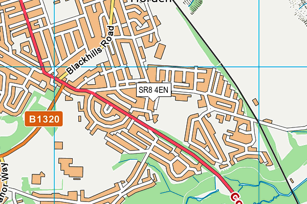 SR8 4EN map - OS VectorMap District (Ordnance Survey)