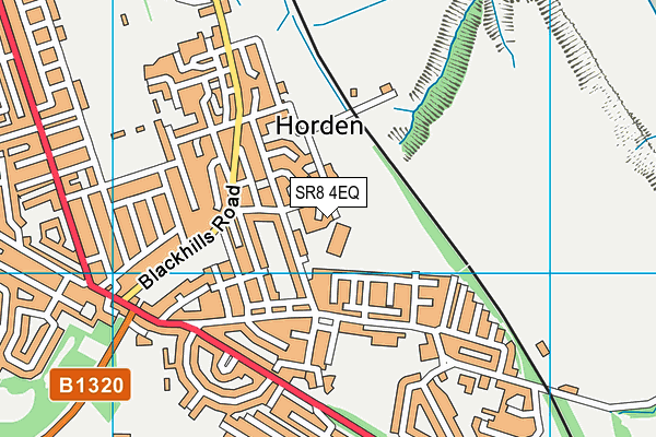 SR8 4EQ map - OS VectorMap District (Ordnance Survey)