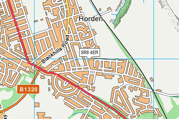 SR8 4ER map - OS VectorMap District (Ordnance Survey)