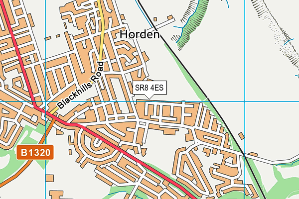 SR8 4ES map - OS VectorMap District (Ordnance Survey)