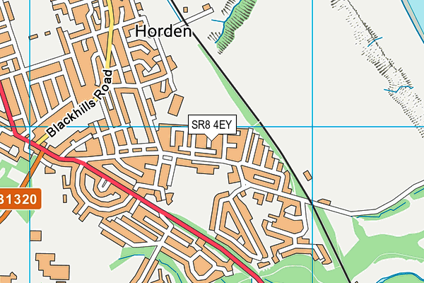 SR8 4EY map - OS VectorMap District (Ordnance Survey)