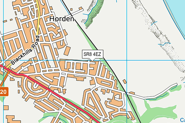 SR8 4EZ map - OS VectorMap District (Ordnance Survey)