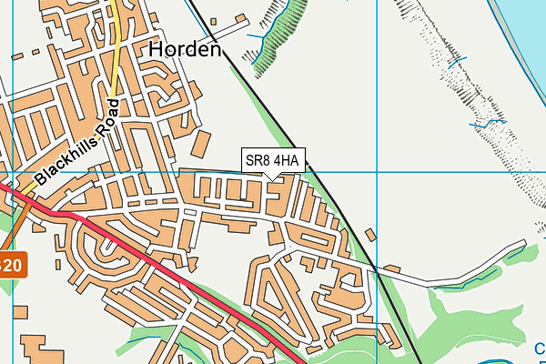 SR8 4HA map - OS VectorMap District (Ordnance Survey)