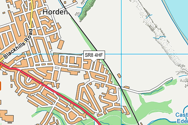 SR8 4HF map - OS VectorMap District (Ordnance Survey)