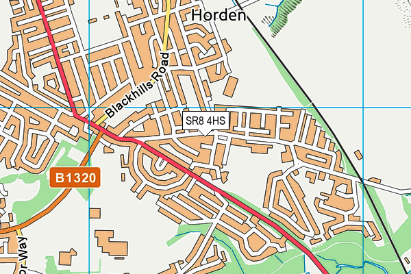 SR8 4HS map - OS VectorMap District (Ordnance Survey)