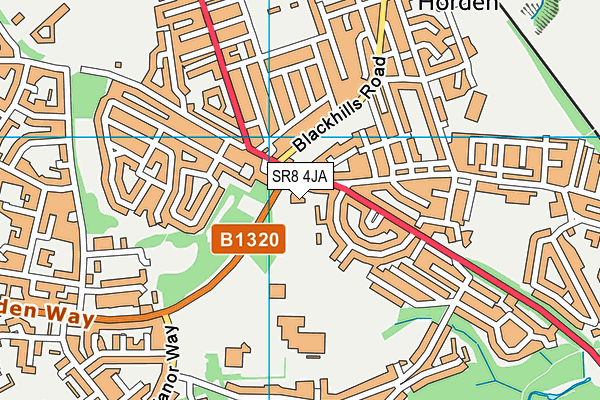 SR8 4JA map - OS VectorMap District (Ordnance Survey)