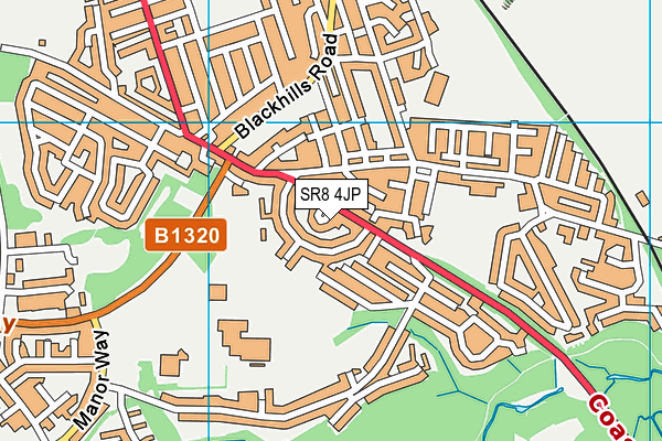 SR8 4JP map - OS VectorMap District (Ordnance Survey)