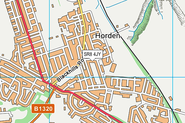 SR8 4JY map - OS VectorMap District (Ordnance Survey)