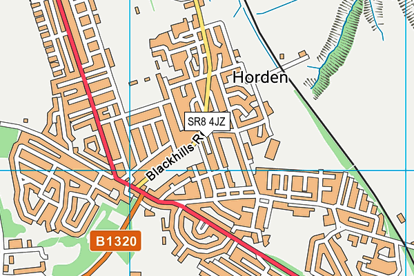 SR8 4JZ map - OS VectorMap District (Ordnance Survey)