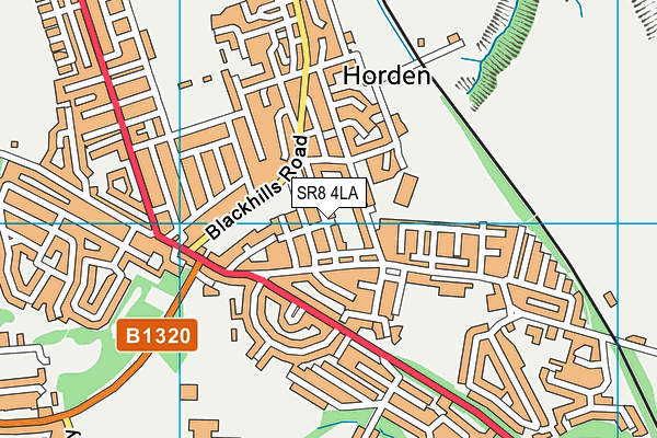 SR8 4LA map - OS VectorMap District (Ordnance Survey)