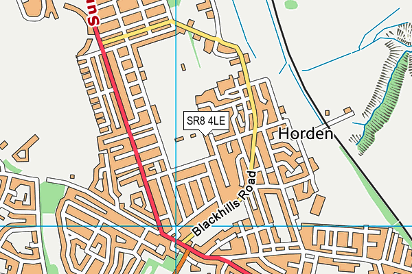 SR8 4LE map - OS VectorMap District (Ordnance Survey)