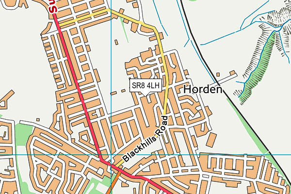 SR8 4LH map - OS VectorMap District (Ordnance Survey)