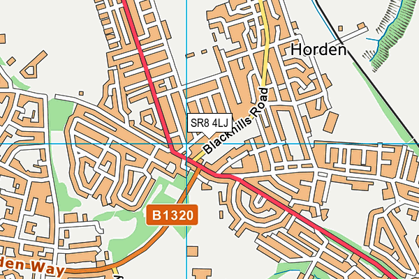 SR8 4LJ map - OS VectorMap District (Ordnance Survey)