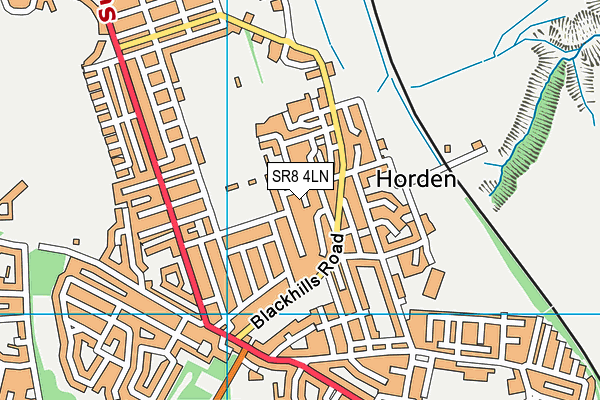 SR8 4LN map - OS VectorMap District (Ordnance Survey)