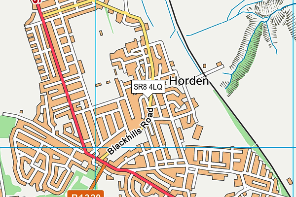 SR8 4LQ map - OS VectorMap District (Ordnance Survey)