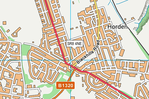 SR8 4NE map - OS VectorMap District (Ordnance Survey)