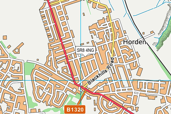 SR8 4NG map - OS VectorMap District (Ordnance Survey)