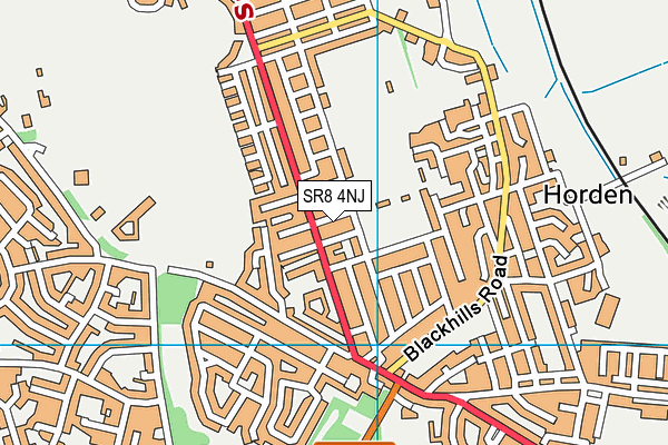 SR8 4NJ map - OS VectorMap District (Ordnance Survey)