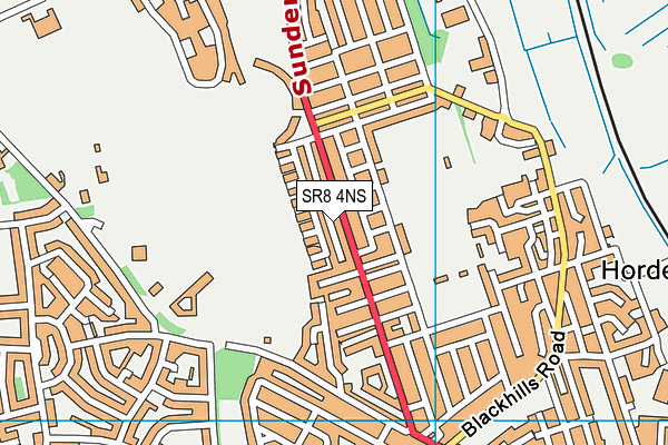 SR8 4NS map - OS VectorMap District (Ordnance Survey)